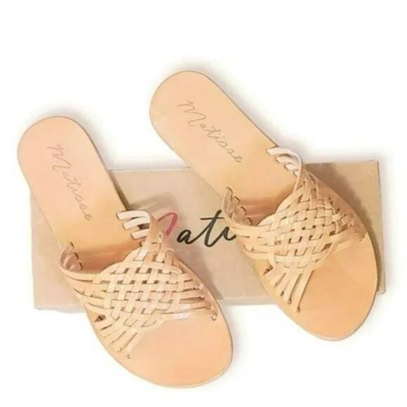 New Matisse Women's Fred Woven Leather Flat Slip On Flat Sandals - Picture 6 of 8